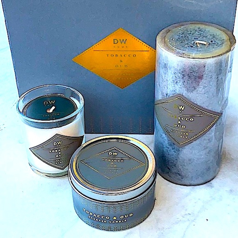 DW HOME CANDLE TOBACCO & OUD 3PC SET